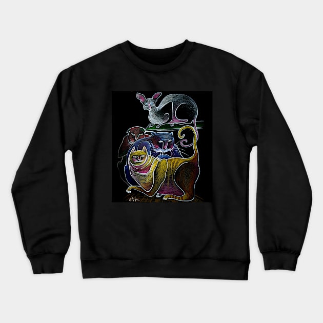 A CAT MUST BE FAT Crewneck Sweatshirt by Eli7